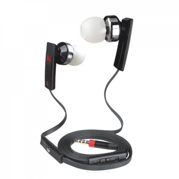 Wholesale KIK 888 Stereo Earphone Headset with Mic and Volume Control (888 Black)